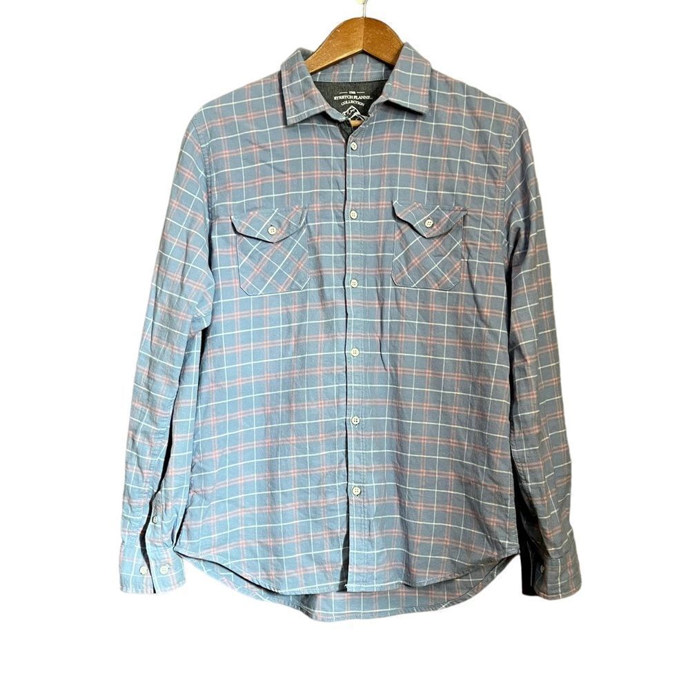 Pd & c plaid flannel shirt. Slim fit size large